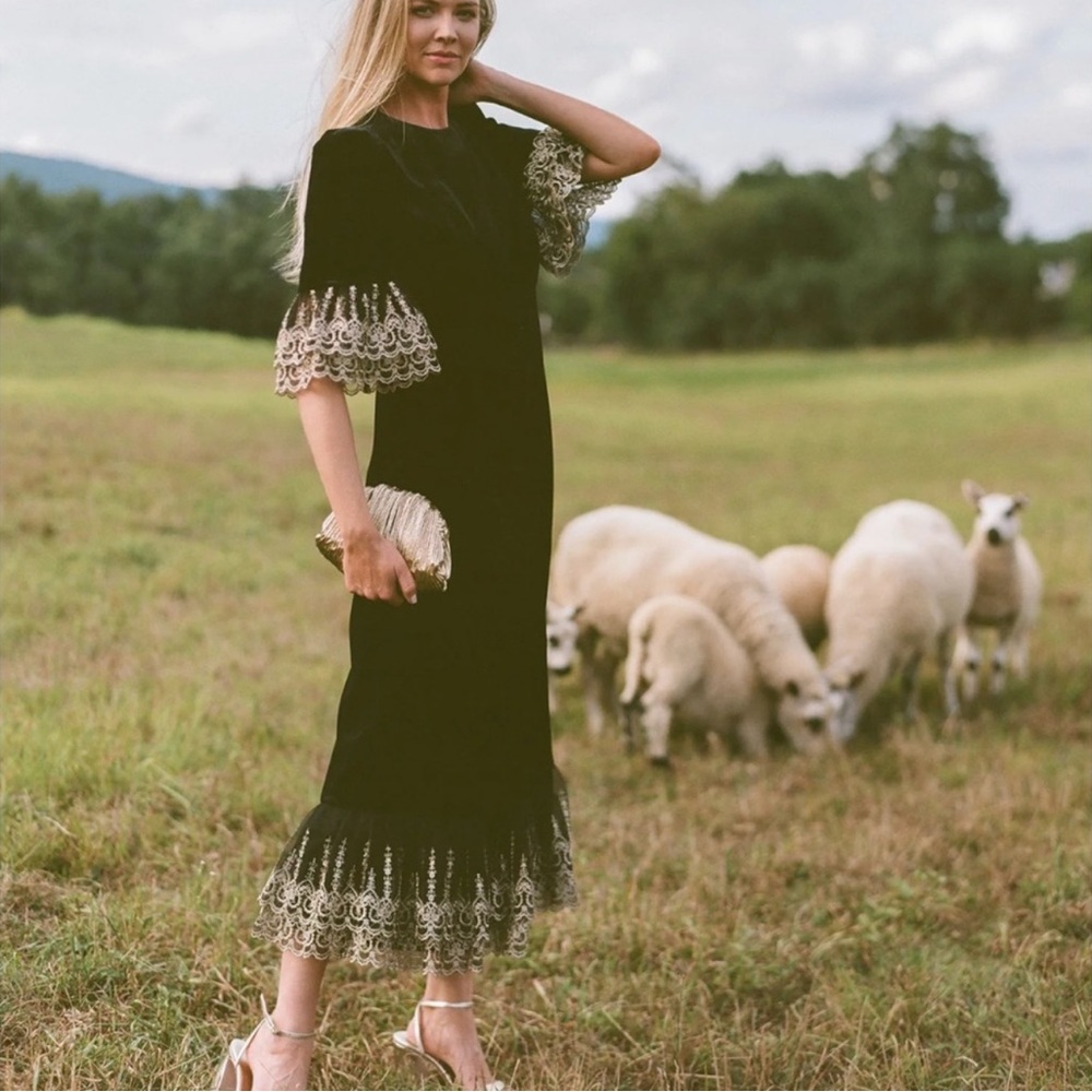 Tuckernuck Black Velvet Lillith Dress - Picture 3 of 9